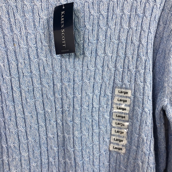 Y2K Vintage 100% cotton lightweight cable sweater - Picture 8 of 10